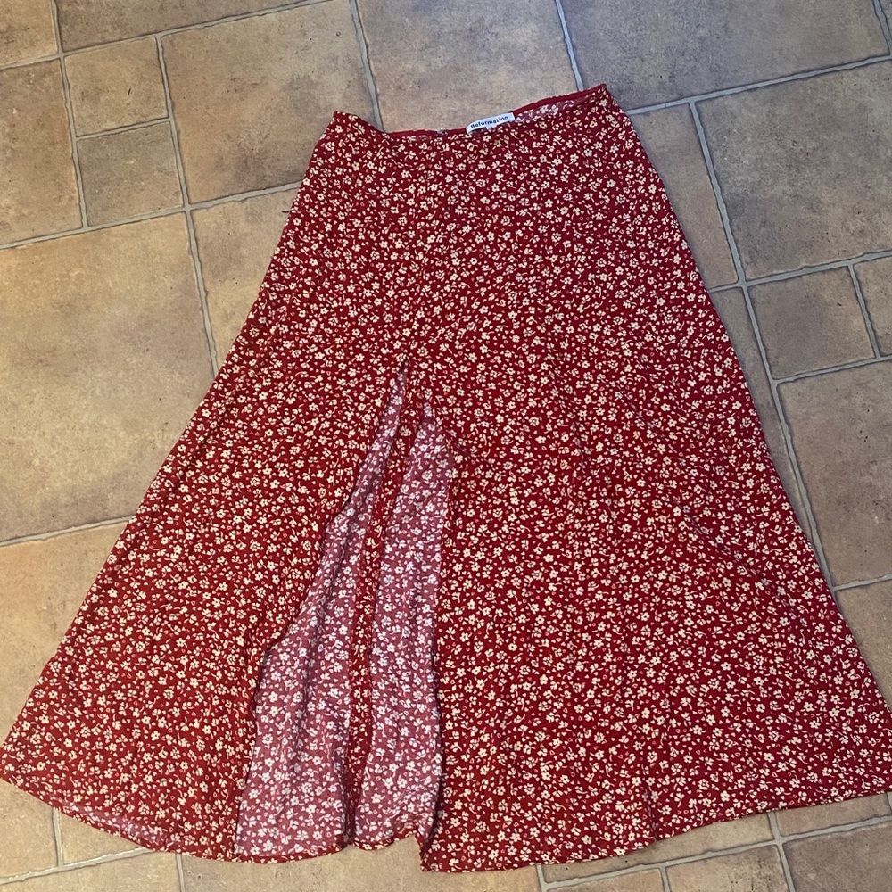 Reformation Floral A-Line Skirt
